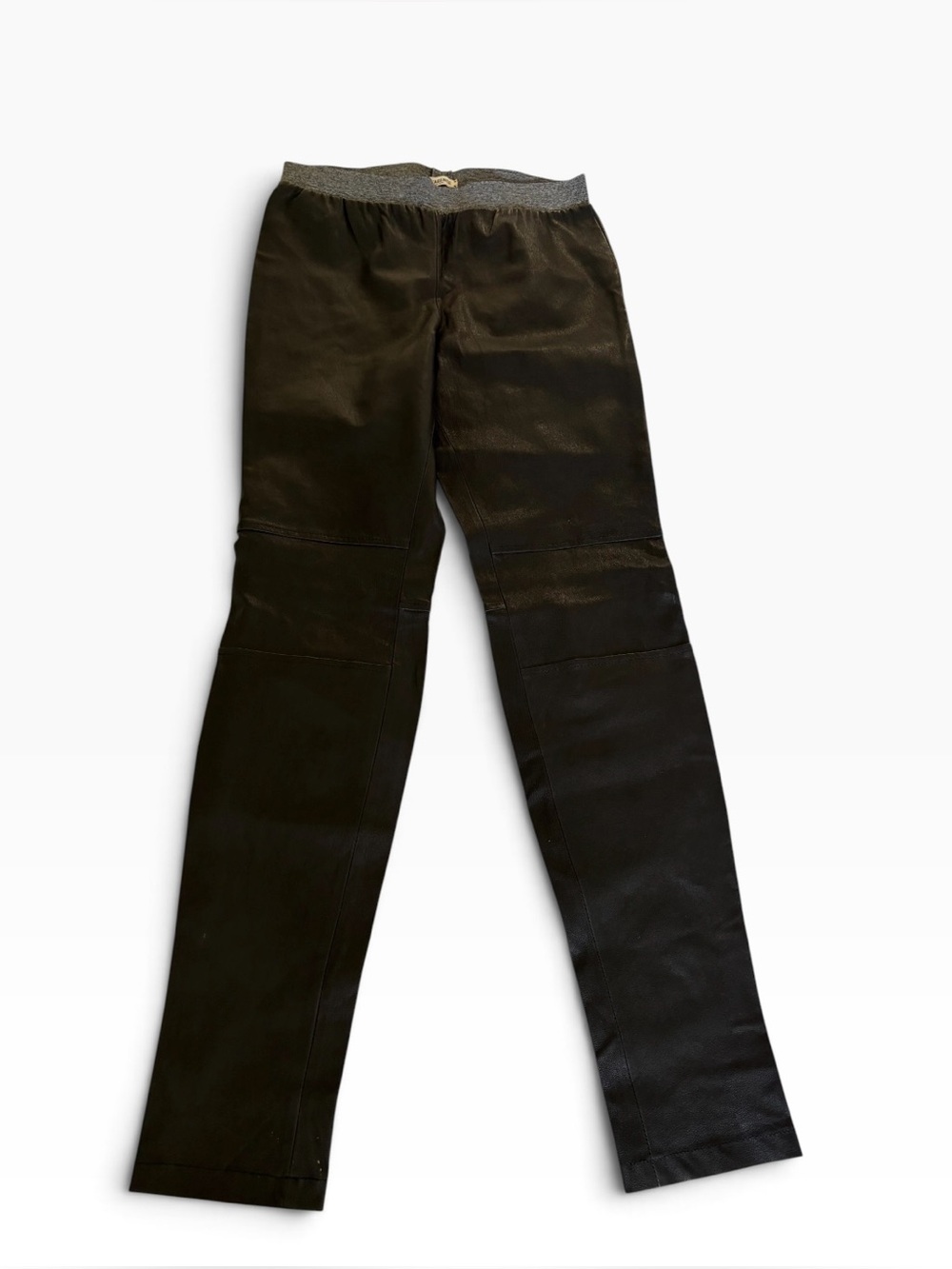 L'AGENCE Black Soft Leather- Stretch Pants
